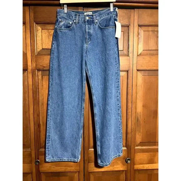 NWT Etica Jeans Women's Stanton Relaxed Wide Leg Salina Denim Jeans Size 28 - Picture 2 of 13